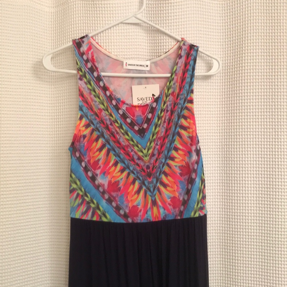 Long navy maxi dress